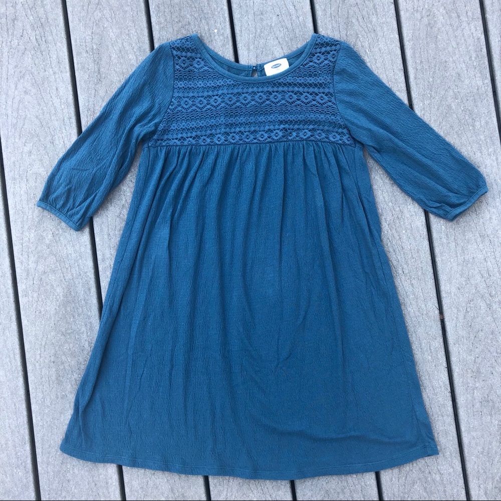 Old Navy Girls Large Size 10-12 Teal Dress